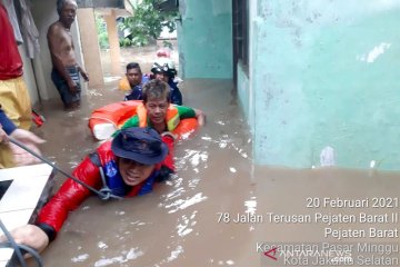 Banjir satu meter landa pemukiman warga di Jakarta Selatan