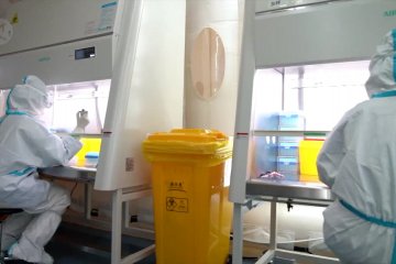 Laboratorium tes COVID-19 inflatable mulai digunakan di Harbin, China