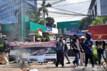 Massa demo narkoba di lapas ke Kanwilkumham Jakarta