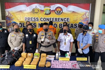 Polres Bekasi bongkar jaringan narkoba lintas negara