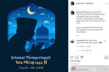 Jokowi: Perjalanan agung Nabi Muhammad wujud besarnya kekuasaan Allah