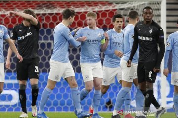 Man City meluncur mulus ke perempat final Liga Champions