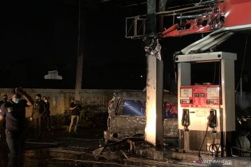 SPBU di jalan Mayjend Sungkono Kota Malang terbakar