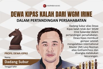 Dewa Kipas kalah dari WGM Irine dalam pertandingan persahabatan