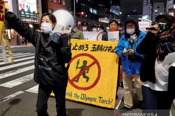 Unjuk rasa menolak Olimpiade Tokyo