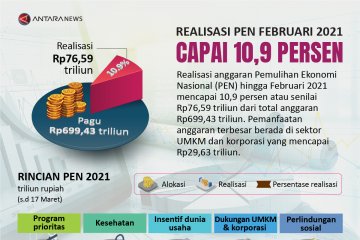 Realisasi PEN 2021 capai 10,9 persen