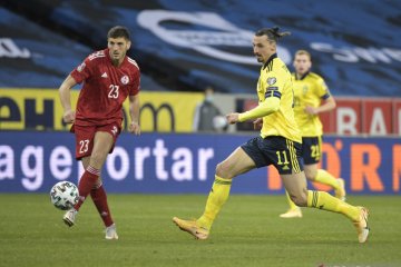 Zlatan Ibrahimovic bantu Swedia tekuk Georgia 1-0