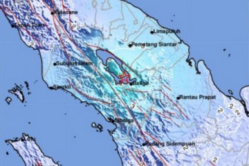 Gempa magnitudo 5,0 guncang Kabupaten Toba Sumut