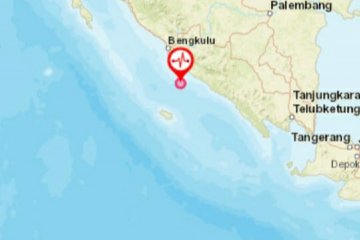 Getaran gempa dirasakan warga kota Bengkulu