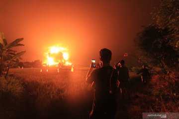 Polisi selidiki penyebab kebakaran kilang minyak Balongan Indramayu