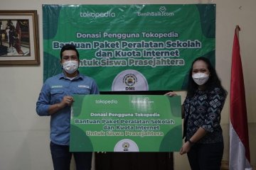 Pengguna Tokopedia donasi Rp700 juta untuk siswa prasejahtera