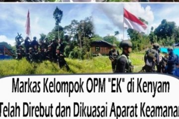 Markas OPM EK di Kenyam dikuasai aparat TNI/Polri