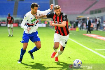 Peluang scudetto Milan menipis selepas diimbangi Sampdoria