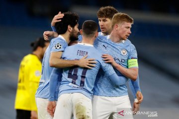 Manchester City menangi leg pertama kontra Dortmund 2-1