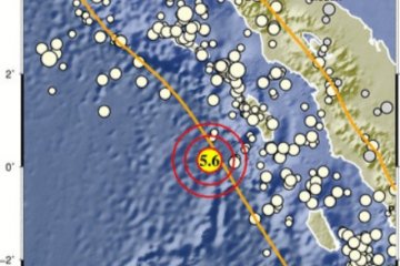 Nias Barat diguncang gempa magnitudo 5,5