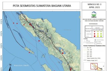 Pekan ketiga April terjadi 27 gempa di Sumbagut