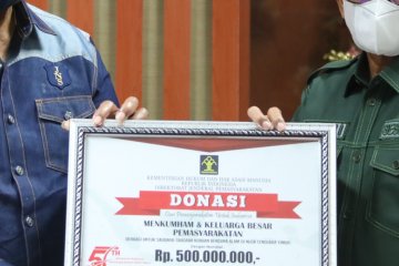 Kemenkumham kembali salurkan donasi untuk korban bencana alam