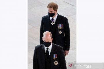 Pemakaman Pangeran Philip, William dan Harry bicara di depan publik