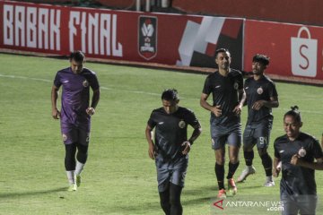 Latihan Persija Jakarta jelang final Piala Menpora