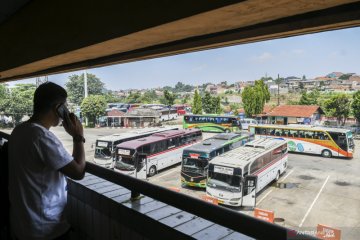 Pengetatan mudik, Terminal Kampung Rambutan masih normal