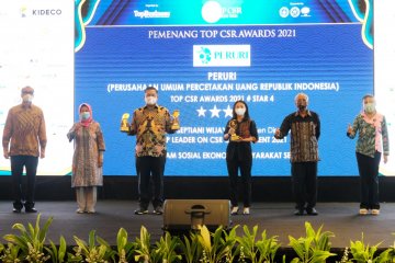 Peruri raih tiga penghargaan TOP CSR Awards 2021