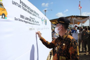 Pemprov Lampung dan komunitas kendaraan berikrar tidak mudik