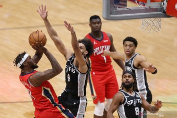 NBA: Pelicans kalah dari tamunya Spurs dengan skor akhir 108-110