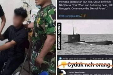 Polisi tangkap pria di Medan hina keluarga awak KRI Nanggala-402