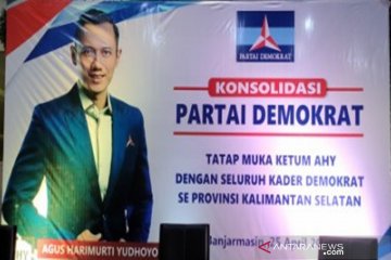 AHY beri semangat dua paslon jelang PSU di Kalsel