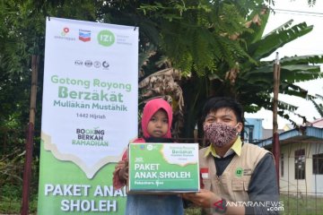 Chevron-Laznas IZI Riau bagikan paket Ramadhan pada anak yatim