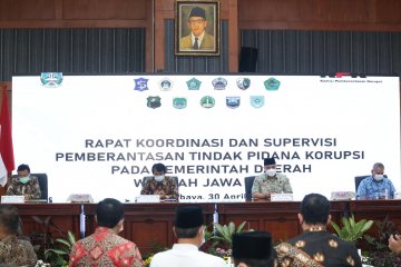 KPK gelar rakor pemberantasan tindak pidana korupsi di Surabaya