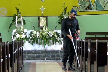Brimob Polda DIY sterilisasi gereja jelang paskah