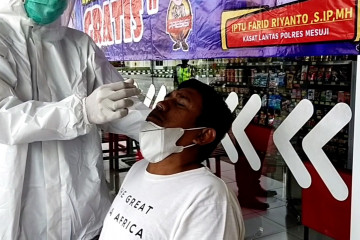 Polres Mesuji gelar tes cepat antigen gratis di rest area tol Trans Sumatera
