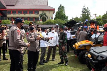 Dankor Brimob Polri cek kesiapan pencegahan karhutla di Kalteng