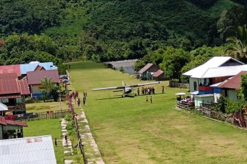 Susi Air uji coba lapangan terbang Tau Lumbis Nunukan