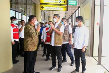 Pertemuan antara Gubernur H Ansar Ahmad dan Kepala BNPB