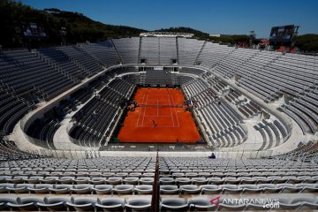 Kosong melompong tanpa penonton, begini penampakan turnamen tenis Italia Terbuka