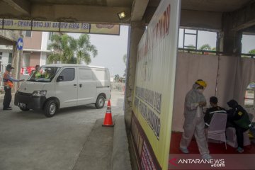 Penyekatan arus balik di Rest Area Tol Cileunyi