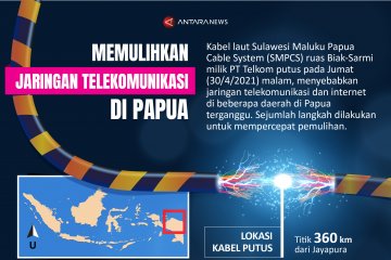 Memulihkan jaringan telekomunikasi di Papua