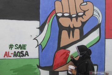 Mural Solidaritas Indonesia untuk Palestina