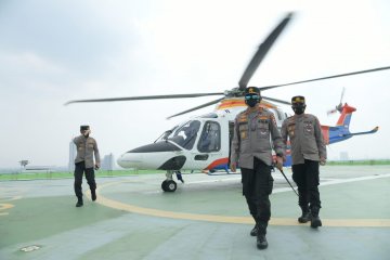 Asops Kapolri dan Kakorlantas patroli udara pantau arus balik Sumatera