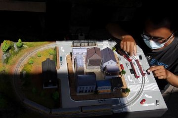 Diorama stasiun kereta api