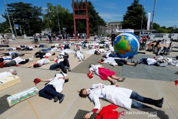 Unjuk rasa perubahan iklim di Jenewa