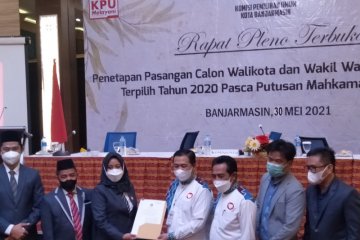 KPU Banjarmasin tetapkan pasangan Ibnu-Arifin pemenang Pilkada 2020