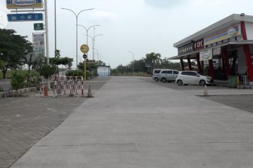 Tempat peristirahatan sepi jelang pelarangan mudik