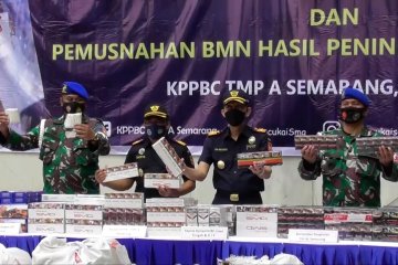 Bea Cukai Semarang gagalkan peredaran 608.000 batang rokok ilegal