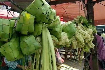 Berkah larangan mudik bagi pedagang kulit ketupat di Jambi