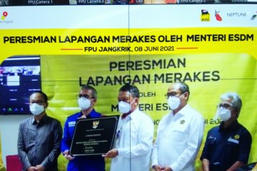 Pemerintah resmikan proyek gas Merakes di Kalimantan Timur