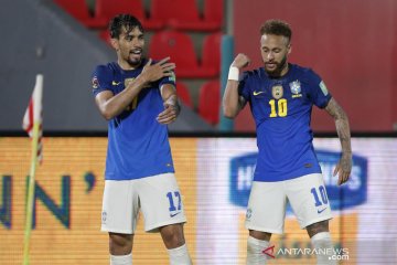 Aksi Neymar dan Paqueta saat bawa Brasil tundukkan Paraguay