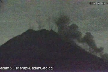 Tiga awan panas guguran meluncur dari Gunung Merapi hingga 1,6 km